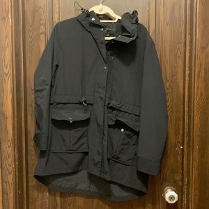J. Crew Raincoat Black Size Small